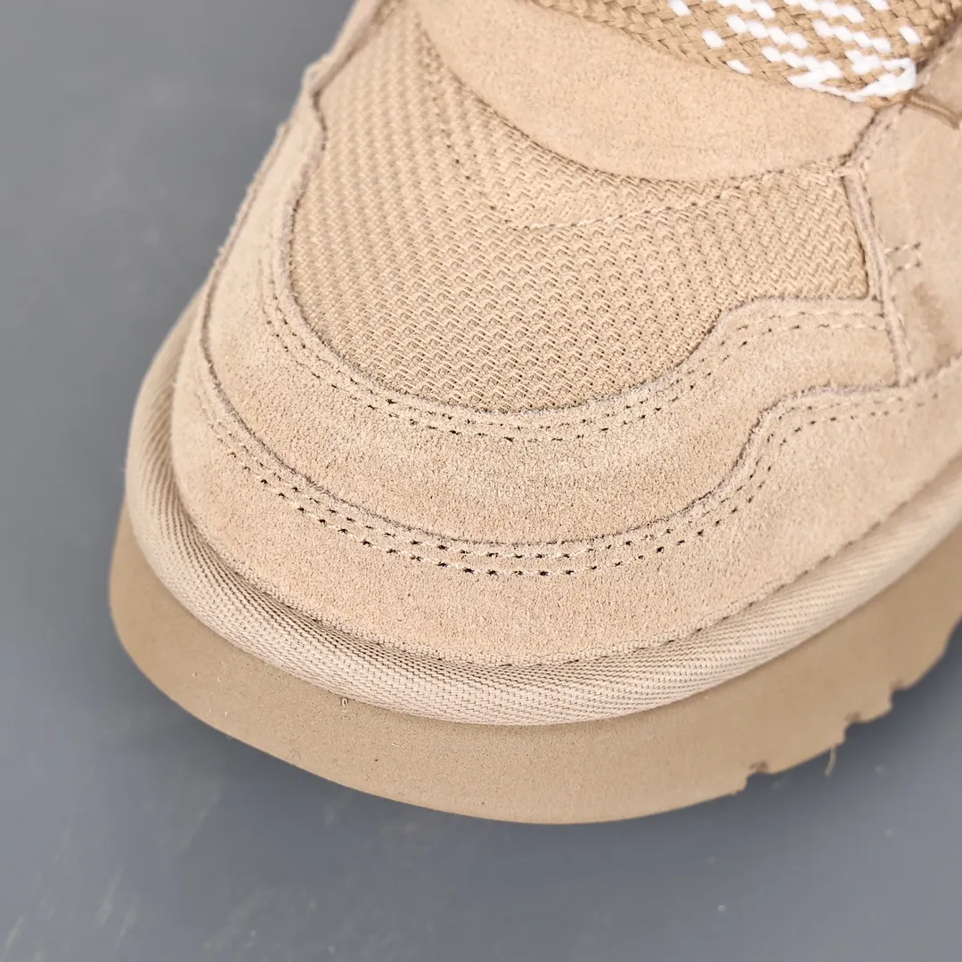 Pick up locally 💰680 Core recommended good price UGG versatile items 2023 new Highland series Polyester fiber mesh lining 10mm plush lining Insole Recycled ballistic canvas mesh Suede leather upper two-color flat shoelaces EVA outsole Lowmel Mel casual shoes Size: 35 36 37 38 39 40 41 42 43 44 45